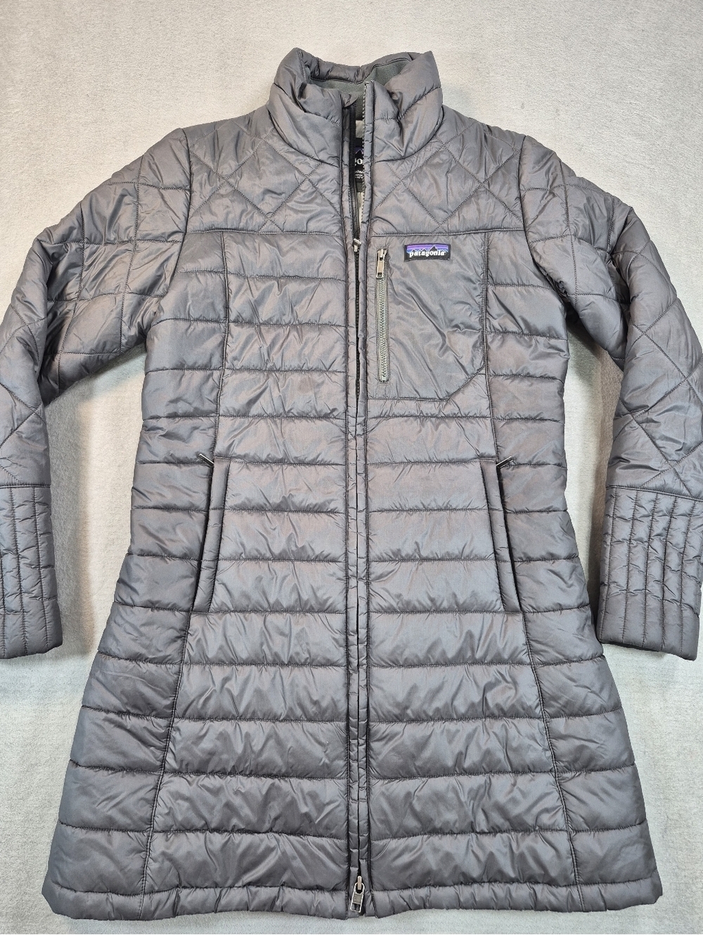 Patagonia Radalie Parka Jacket Women's SMALL Puffer Long Gray